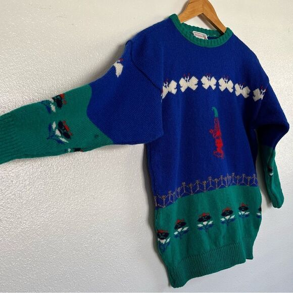 The Irish Scene Wool Sweater Intarsia Leprechaun Ireland Men’s Medium Vintage - Picture 2 of 12